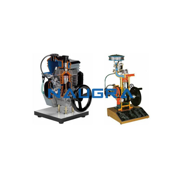 Section Model Of Two Stroke And Four Stroke Petrol Engine